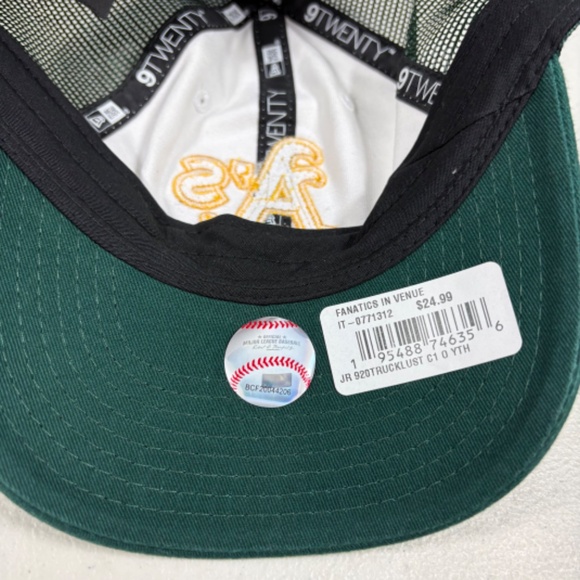 OAKLAND A's Stitched Youth Trucker Style Glitter Logo Baseball Hat Cap MLB - Picture 9 of 12